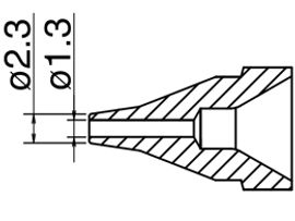 HAKKO Desoldering Nozzle N61-06, For FR401, 1.3mm